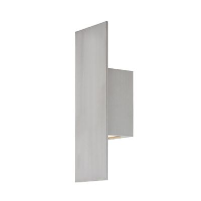WAC Lighting dweLED, Icon 14in LED Indoor and Outdoor Wall Light 3000K in Brushed Aluminum