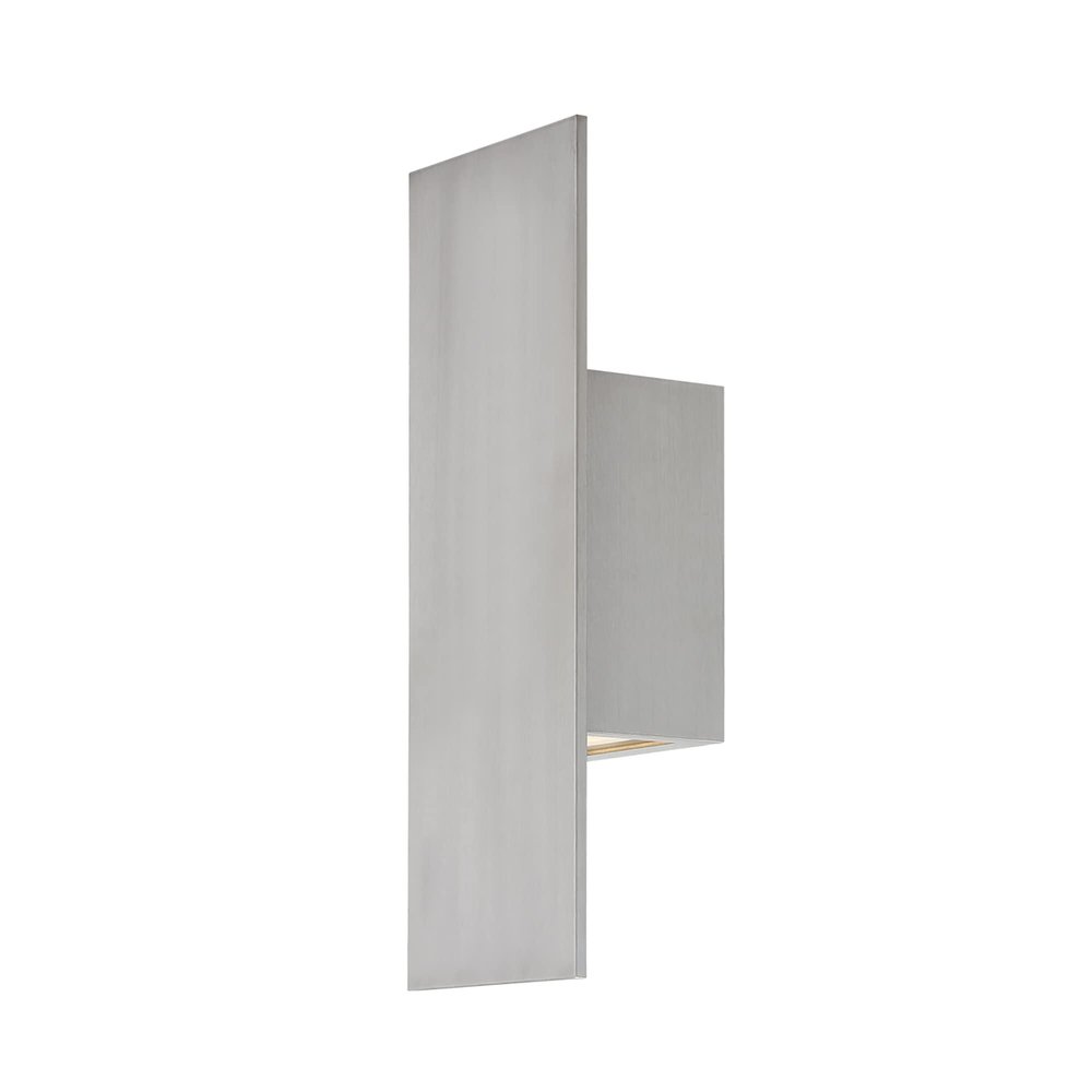 WAC Lighting dweLED, Icon 14in LED Indoor and Outdoor Wall Light 3000K in Brushed Aluminum