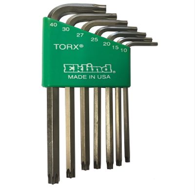 EKLIND 11907 Bright TORX star L-Key - 7pc set T10-T40 Long series