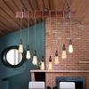 Farmhouse Pendant Lights Kitchen Island, Kitchen Light Fixtures, Rustic Dining Room Light Fixture with 8 E26 Bulb Sockets, Black Metal and Wood Beam Ceiling Pendant Light Fixtures, Hanging Lights view 2