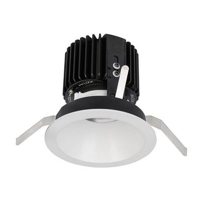 WAC Lighting R4RD2T-W830-WT Volta - 6.39" 36W 60 3000K 85CRI 1 LED Round Regressed Trim with Light Engine, White Finish with Textured Glass