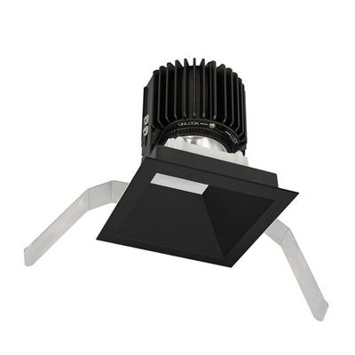 WAC Lighting R4SD2T-S835-BK Volta - 6.39" 36W 15 3500K 85CRI 1 LED Square Regressed Trim with Light Engine, Black Finish with Textured Glass