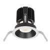 WAC Lighting R4RD1T-N830-BKWT Volta - 5.75" 36W 25 3000K 85CRI 1 LED Round Shallow Regressed Trim with LED Light Engine, Black White Finish with Textured Glass view 1