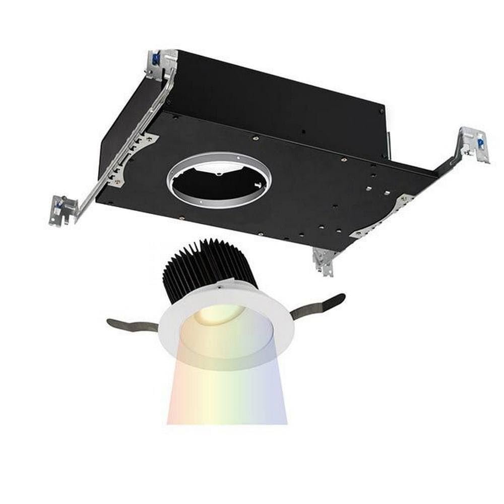 WAC Lighting R3ARWT-A927-WT Aether Round Wall Wash Trim with 90 CRI LED Light Engine Flood 50 Beam 2700K Warm White
