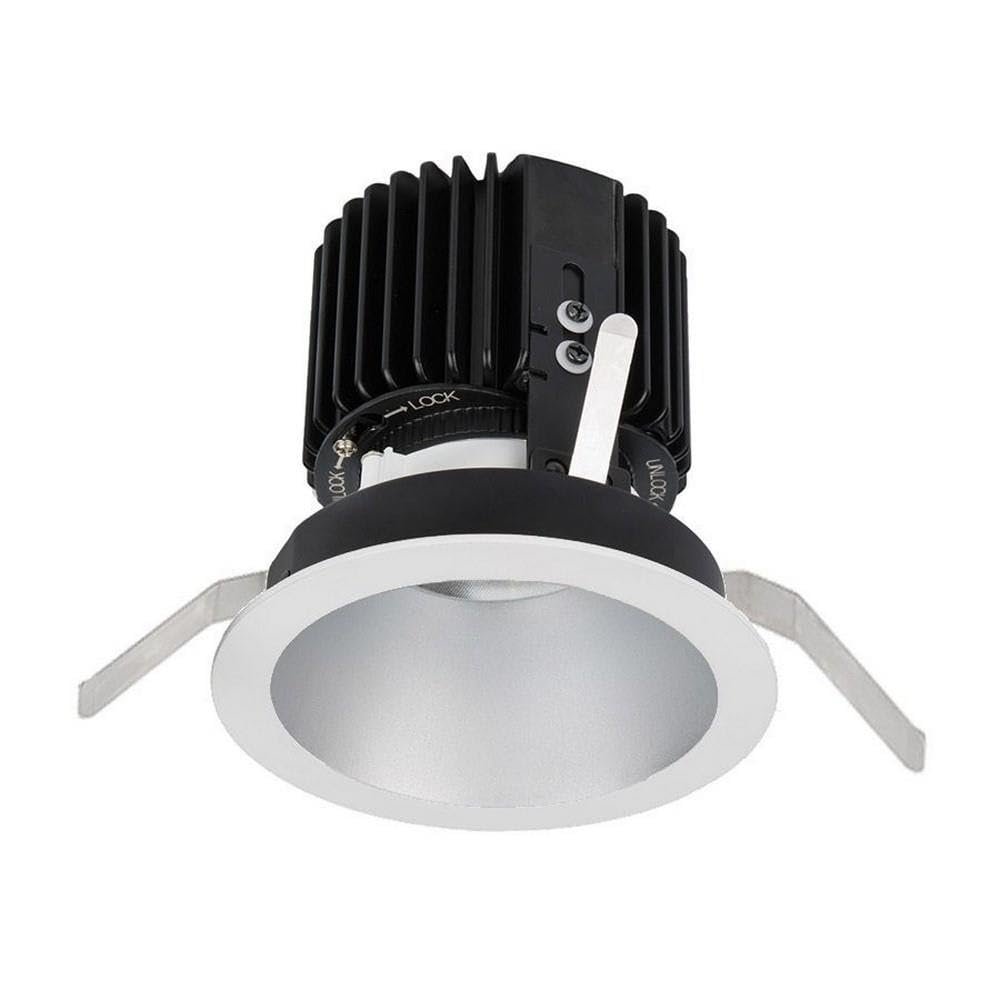 WAC Lighting R4RD2T-S835-HZWT Volta - 6.39" 36W 15 3500K 85CRI 1 LED Round Regressed Trim with Light Engine, Haze White Finish with Textured Glass