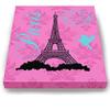 Modern Paris Eiffel Tower - Unique Paisley & Lovebirds Stretched Canvas Nursery Decor - Wall Art that Makes a Memorable Baby Gift - Wooden Frame Construction - Ready to Hang 8X10 view 3