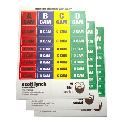 Multi-Cam Organizer Sticker Sheet - (3 Pack)