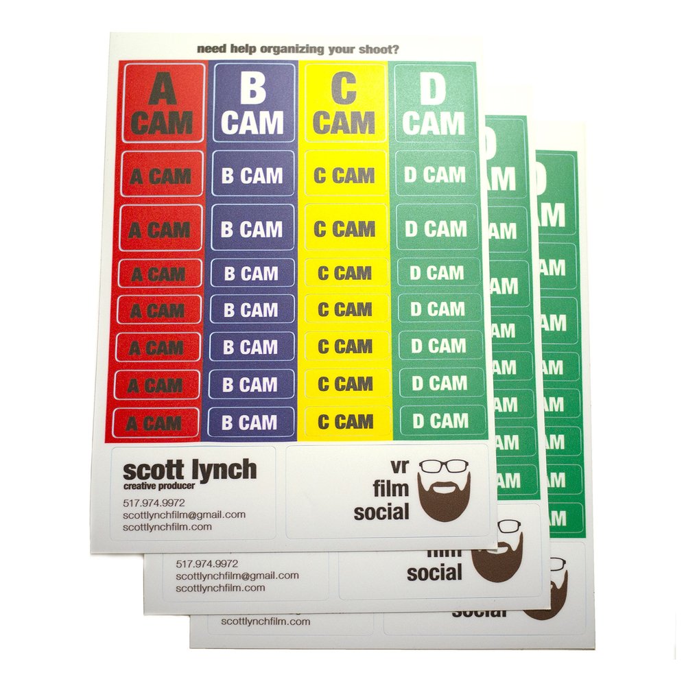 Multi-Cam Organizer Sticker Sheet - (3 Pack)
