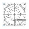 Mechatronics - UF80A23-BWHR - AC Axial Fan - 230VAC: Square; 80x80x38mm; 30.0 CFM; Ball Bearing; 36.0dB(A); -; 12.00W; 2 Wire Leads (1 Item) view 2