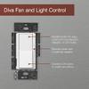 Lutron Diva 3-Speed Fan Control and Light Switch, Single-Pole, 1.5A Fan/1A LED, DVFSQ-LF-LA, Light Almond view 3