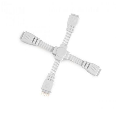 WAC Lighting LED-TC-X-WT Invisiled x-Connector for Invisiled 24V Tape Light in WhiteWhite