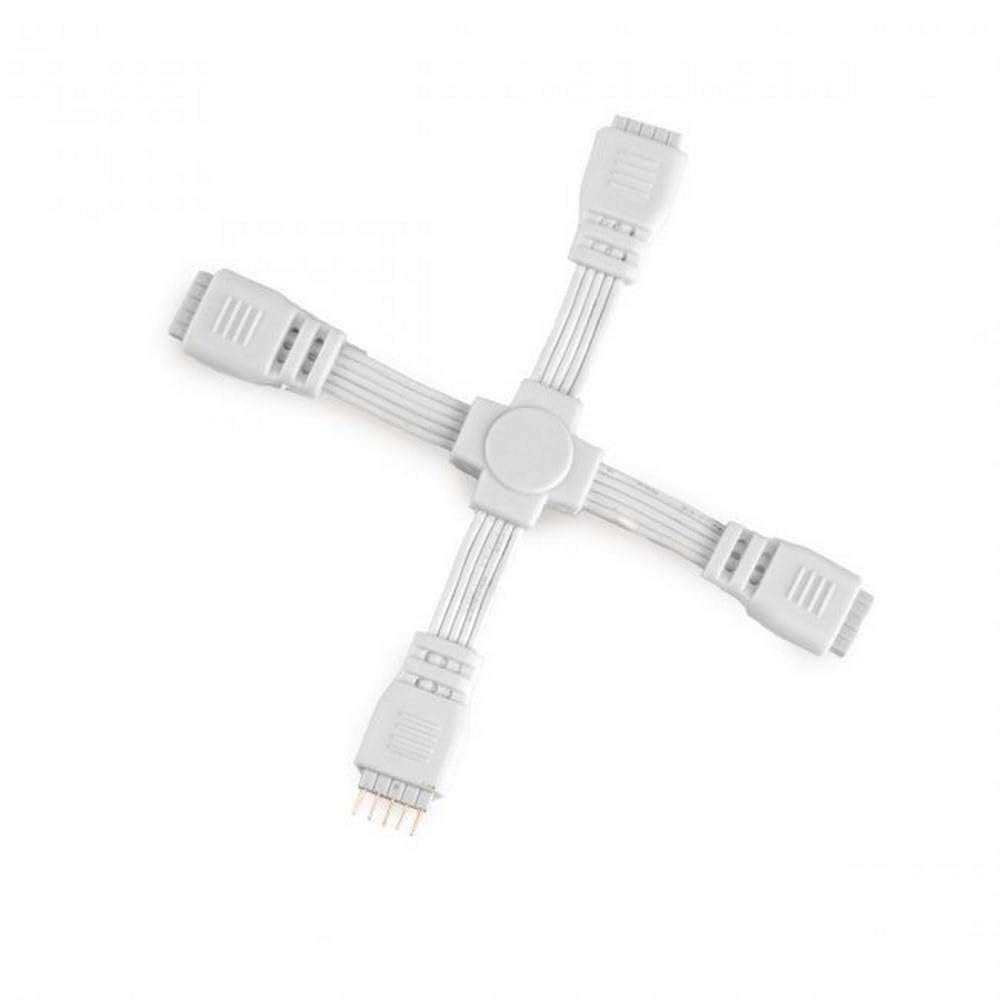 WAC Lighting LED-TC-X-WT Invisiled x-Connector for Invisiled 24V Tape Light in WhiteWhite