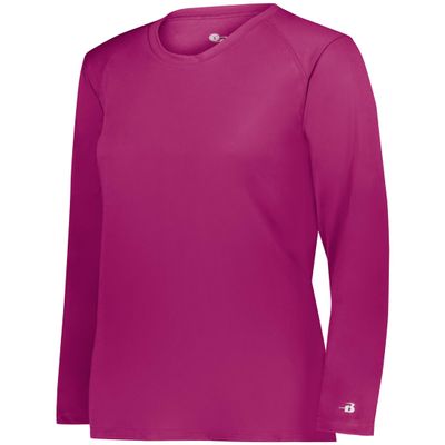 B-Core Ladies' L/S Tee Hot Pink Large