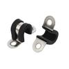 uxcell 8mm Dia Rubber Lined U Shaped 304 Stainless Steel Pipe Clip Hose Clamp 4pcs view 2