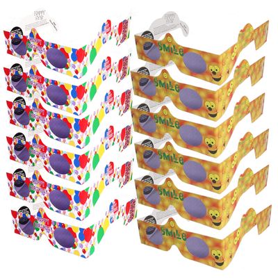 Happy Birthday & Smiley Faces Glasses - See Images in each point of light