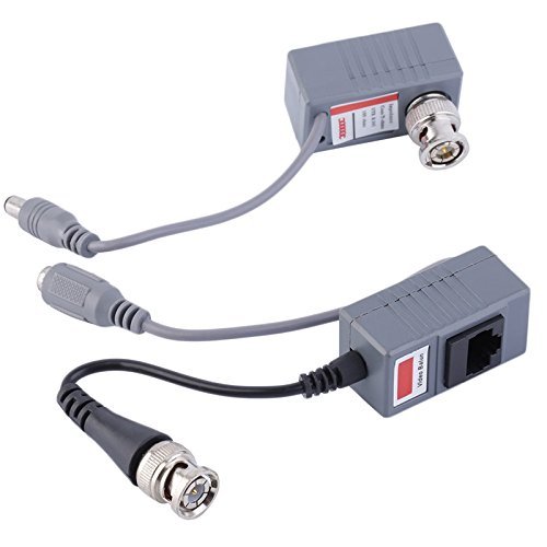 axGear CCTV Coax BNC Video Power Balun Transceiver to CAT5e CAT6 RJ45 Connector