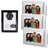 AMOCAM Wired Video Intercom Doorbell System, 3PCS 7-Inches LCD Monitor HD Camera Video Door Phone Doorbell Kits, Support Monitoring, Unlock, Dual-Way Door Intercom, IR Night Vision, Indoor Outdoor view 1