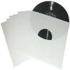 500 White 45 RPM 7" Paper Record Sleeves Acid Free Vinyl/Protectors - Heavy 20# Weight Paper with Hole for Viewing Label - view 1