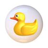 Rubber Ducky Design #2 Bath - Ducks - DECORATIVE Glossy CERAMIC Cupboard Cabinet PULLS Dresser Drawer KNOBS view 1