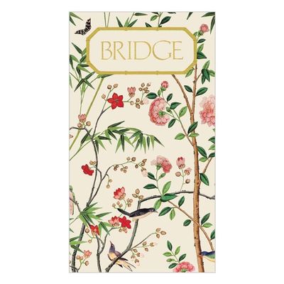 Caspari Bridge Score Pad, Chinese Wallpaper