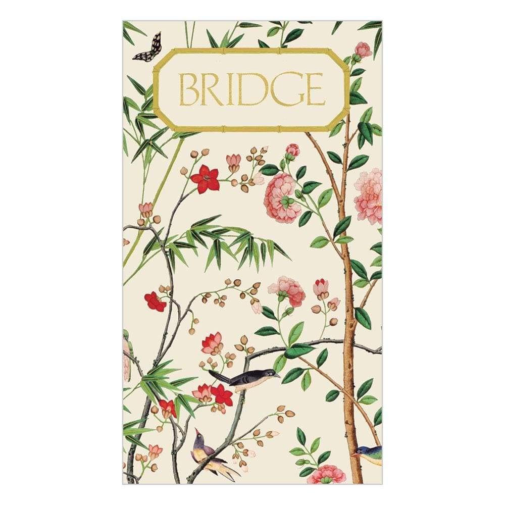 Caspari Bridge Score Pad, Chinese Wallpaper