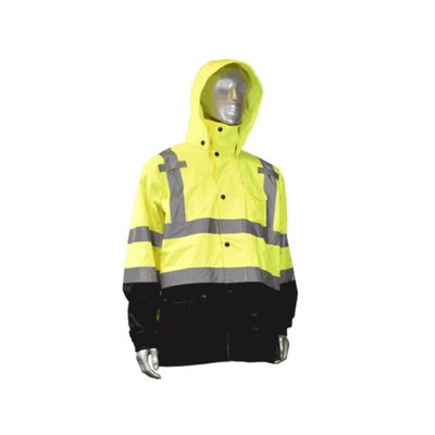Radians RW30-3Z1Y-4X Industrial Safety Coated Rain Jacket