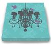 Modern Paris Shabby Chic Chandelier - Paisley & Lovebirds Stretched Canvas Nursery Decor - Wall Art that Makes a Memorable Baby Gift - Wooden Frame Construction - Ready to Hang 11X14 view 3