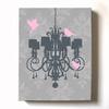 Modern Paris Shabby Chic Chandelier - Paisley & Lovebirds Stretched Canvas Nursery Decor - Wall Art that Makes a Memorable Baby Gift - Wooden Frame Construction - Ready to Hang 10X12 view 1