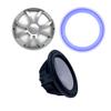 Wet Sounds REVO10 High Power S4-B Revo 10" Sub with LED Ring & Grill - Black Subwoofer & Silver XS Grill view 1
