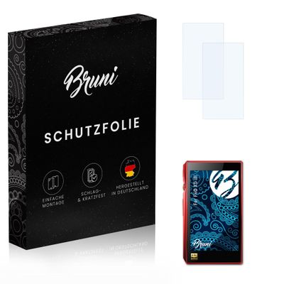 Bruni Screen Protector compatible with FiiO X5 III Protector Film, crystal clear Protective Film (Set of 2)