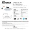 Topaz Lighting 79723 LED Recessed Retrofit Trim, 5"-6" Baffle, White, 16W, CCT 3000K, 1155 Lumens, Save Time and Money, Energy Efficient, Easy to Install, No More Light Bulbs! view 2