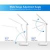 INNOKA UL Certified 180 Degree Adjustable LED Desk Lamp, Table Lamp with 3 Color Temperatures, 5-level Dimmer, Built in LCD Display Temperature, Clock, Calendar with 5V USB Charging Port view 2