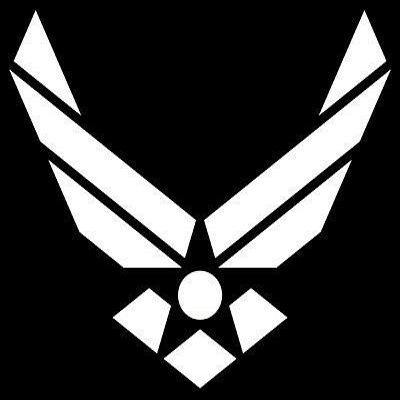 Air Force Logo Decal Vinyl Sticker|Cars Trucks Vans Walls Laptop| White |5.5 x 5 in|CCI1173