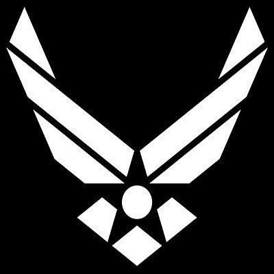 Air Force Logo Decal Vinyl Sticker|Cars Trucks Vans Walls Laptop| White |5.5 x 5 in|CCI1173