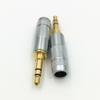 100Pcs Copper 3.5mm Stereo 3 Pole Male with Clip Straight Plug Speaker DIY Solder Audio Connector for 6MM Cable view 1