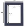 13x19 Mat for 18x24 Frame - Precut Mat Board Acid-Free Show Kit with Backing Board, and Clear Bags Navy 13x19 Photo Matte Made to Fit a 18x24 Picture Frame Matboard for Framing, Pack of 1 Mat view 4