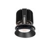 WAC Lighting R4RD1L-W827-BK Volta - 5.75" 36W 60 2700K 85CRI 1 LED Round Shallow Regressed Invisible Trim with Light Engine, Black Finish with Textured Glass view 1