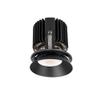 WAC Lighting R4RD1L-W827-BK Volta - 5.75" 36W 60 2700K 85CRI 1 LED Round Shallow Regressed Invisible Trim with Light Engine, Black Finish with Textured Glass view 3