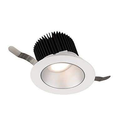 WAC Lighting R3ARWT-A827-HZWT Aether Round Wall Wash Trim with LED Light Engine Flood 50 Beam 2700K Warm White, Haze White