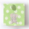 Whimsical Elephant Balloon Party Theme - Polka Dot Stretched Canvas Nursery Decor - Wall Art that Makes a Memorable Baby Gift Idea - Wooden Frame Construction - Ready to Hang 16X16 view 1