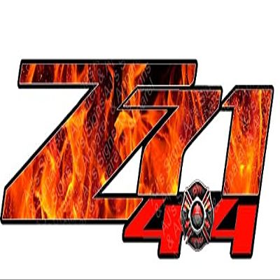 Chevy Silverado Z71 4 x 4 Firefighter 12.5" x 4" Vinyl Sticker Decal Cars Trucks Vans Walls Laptop