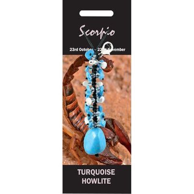 Scorpio Birthstone Crystal Charm - Turquoise Howlite - Pack of 5