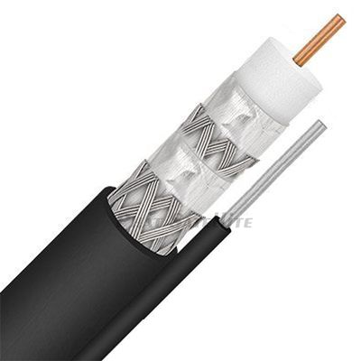 1000ft HEAVY DUTY QUAD SHIELD RG-11 AERIAL MESSENGER BULK COAXIAL DIGITAL CABLE INTERNET COX COMCAST SPECTRUM VERIZON AT&T CELLULAR BOOSTER HD ANTENNA 75 OHM UL ETL (IMPROVED SIGNAL STRENGTH OVER RG6)