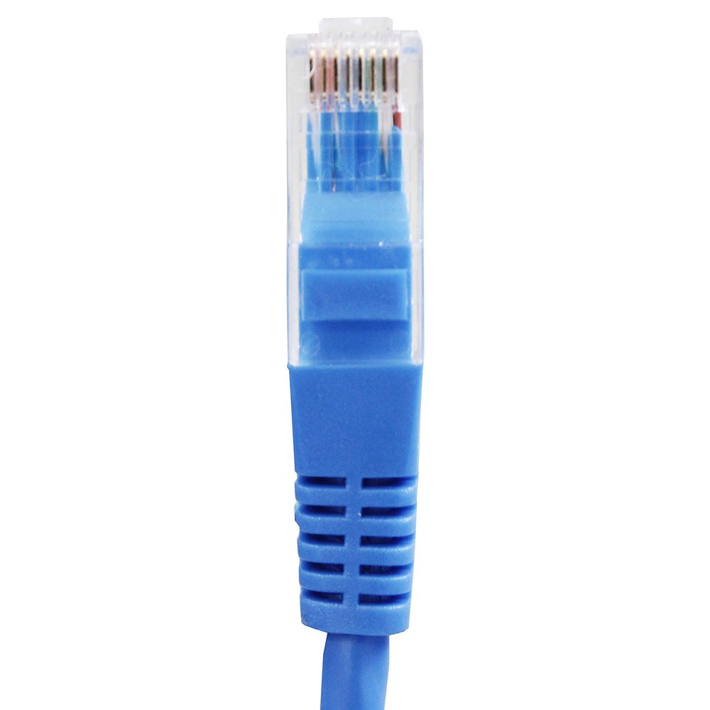 American Terminal EPC50BL Ethernet Cable, 50', Supports Cat6/Cat5e/Cat5 Standards, 550MHz, 10Gbps, RJ45 Computer Networking Cord, Blue