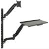VIVO Black Sit-Stand Wall Mount Counterbalance Height Adjustable Monitor and Keyboard Workstation for Screens up to 27 inches STAND-SIT1K view 1