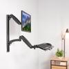 VIVO Black Sit-Stand Wall Mount Counterbalance Height Adjustable Monitor and Keyboard Workstation for Screens up to 27 inches STAND-SIT1K view 2