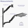 VIVO Black Sit-Stand Wall Mount Counterbalance Height Adjustable Monitor and Keyboard Workstation for Screens up to 27 inches STAND-SIT1K view 3