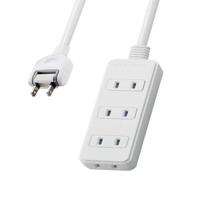 ELECOM Thunder Guard Power Strip with Swing Plug Dust Shutter 4 Port 5m [White] T-KST02-22450WH (Japan Import)