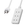 ELECOM Thunder Guard Power Strip with Swing Plug Dust Shutter 4 Port 5m [White] T-KST02-22450WH (Japan Import) view 1
