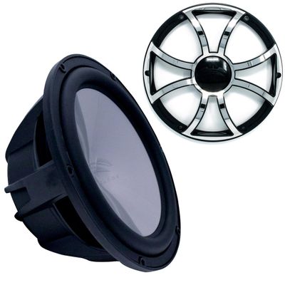 Wet Sounds REVO12HPS4-B Revo High Power 12" Subwoofer with Grill - Black Subwoofer & Black Grill with Steel Inserts